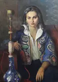 5in by Max Moreau, oil on canvas, sold Jun 2017