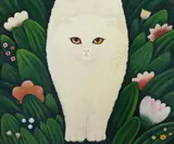 The Cat that Walks in the Park' signed, Portal Gallery label dated 1981 verso 15.5 x 18.5in by Martin Leman, 1981, oil on board, sold Jun 2017