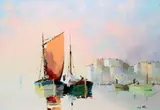 Stacy Marks label verso 18 x 26in by Cecil Rochfort D'Oyly-John, oil on canvas, sold Jun 2017