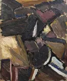 Untitled by George Hooper, oil on board, sold Jun 2017