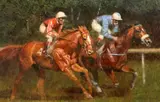 A Sure Bet by Enrique Castro, oil, sold Jun 2017