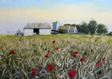 GouacheChurch by Paul Evans, gouache, sold Jun 2017