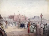 Brighton from the sea' signed 4.5 x 6in by Frederick Edward Joseph Goff, watercolour, sold Jun 2017