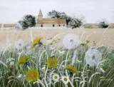 Dandelions' 14 x 19in by Paul Evans, gouache, sold Jun 2017
