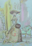 WatercolourStudy of an elegant lady in a drawing room by Cecil Beaton, watercolour, sold Jun 2017