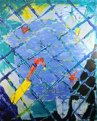 Untitled by Bruce McLean, 1981, oil and charcoal on paper, sold Jun 2017
