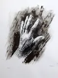 LithographThe Artist's Hand III by Henry Moore, lithograph, sold Jun 2017