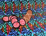 ScreenprintSausagesigned in by Patrick Caulfield, screenprint, sold Jun 2017