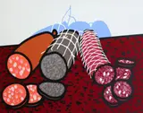 ScreenprintThree Sausagessigned by Patrick Caulfield, screenprint, sold Jun 2017