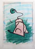 ScreenprintThe Teabagsigned in by Claes Oldenburg, screenprint, sold Jun 2017