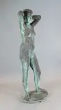 Bronzed resinStanding female nudesignedheight 5ft by Karin Jonzen, sculpture, sold Jun 2017
