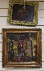 Night travellers in a clearing by Alfred Buchta, 1920, oil on panel, sold Jun 2017