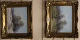 Winter Landscape' and 'Morning Jaunt by John Caesar-Smith, oil on board, sold Jun 2017