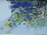 Lily Pond by Louis Turpin, oil on canvas, sold Jun 2017