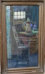 The Empty Chair by Mary Offlow Scattergood, 1896, watercolour, sold Jun 2017