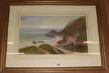 Cornish coastal scene by George Henry Jenkins, watercolour, sold Jun 2017
