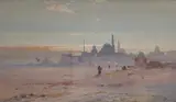 Arabian City at Dusk by William Knox, watercolour, sold May 2017