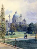 WatercolourThe Karlskirche Wiensigned and dated 192110 by Rudolf Preuss, oil, sold Apr 2017