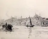 Untitled by William Lionel Wyllie, oil, sold Apr 2017