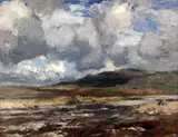 5in by Bertram Priestman, oil on board, sold Apr 2017