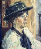 5 x 10.75in by Bernhard Sickert, oil on board, sold Apr 2017