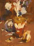 Untitled by Ken Moroney, oil on card, sold Apr 2017