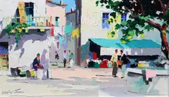 5 x 14.5in by Cecil Rochfort D'Oyly-John, oil on board, sold Apr 2017