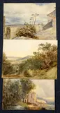 1855, and two other landscapesone signedLargest 7 x 9.75in by David Cox Jnr., watercolor, sold Apr 2017