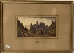 Caernarvon by Joseph Murray Ince, watercolour, sold Dec 2023
