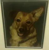 Dog head study' (poss by F. M. Hollams, oil on canvas, offered Oct 2023