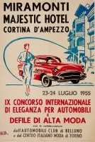 Cortina d'Ampezzo, Majestic Hotel by Anónimo, Color lithograph, Poligrafica, Cortina d'Ampezzo, sold Sep 2026
