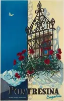 Pontresina by Martin Peikert, Color lithograph, Druck Gebr, sold Sep 2026