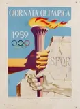 Giornata Olimpica by Nino Gregori, Offset on cardboard, Arti Grafiche Vecchioni&Guadagno, Roma, sold Sep 2026
