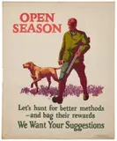 Open season by Hal Depuy, Color lithograph, Mather&Company, printed in USA, sold Sep 2026