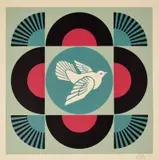 Geometric Black Dove by Shepard Fairey, Offset, unknown printer, sold Sep 2026