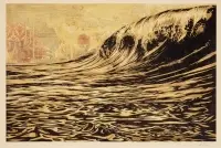 Dark Wave by Shepard Fairey, Offset, unknown printer, sold Sep 2026