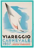 Viareggio / Carnevale by Uberto Bonetti, Color lithograph, Alinari, Firenze, sold Sep 2026