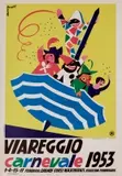 Viareggio Carnevale by Uberto Bonetti, Color lithograph, Vallecchi, Firenze - Roma, sold Sep 2026