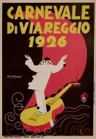 Viareggio Carnevale (later reprint) by Lucio Venna, Color lithograph, Giaccone & Salucci, Firenze, sold Sep 2026