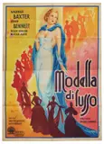 'Vogues of 1938' starring Joan Bennett by Anselmo Ballester, Color lithograph, APE, Roma, sold Nov 2025
