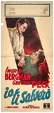 Playbill for 'Spellbound' starring Ingrid Bergman and Gregory Peck by Anselmo Ballester, Offset, Moneta, Milano, sold Nov 2025