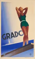 Grado by Marcello Dudovich, Color lithograph, Studio Ed, sold Mar 2025