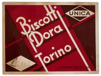 Biscotti Dora Torino by Anónimo, Color lithograph on cardboard, printer unknown, sold Mar 2025