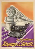 La Rapidisima Hispano-Olivetti by Anónimo, Color lithograph, Graficos LLauger S, sold Mar 2025
