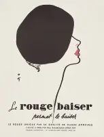 Le Rouge Baisier by René Gruau, Offset, printer unknown, sold Mar 2025