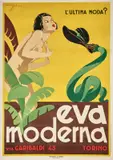 Eva Moderna by Mario Borrione, Color lithograph, Roggero & Tortia, Torino, sold Mar 2025