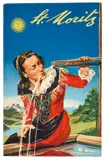 St. Moritz by R. Gredig, Color lithograph on cardboard, Eidenbenz-Seitz, St, sold Mar 2025