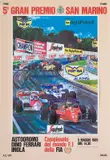 Lot consisting in two posters for ‘Gran Premio San Marino’ by Antonio De Giusti, Offset, Poligrafici San Lazzaro di Savena, Bologna, sold Mar 2025