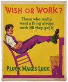 Wish or work? by Hal Depuy, Color lithograph, Mather&Company, printed in USA, sold Mar 2025