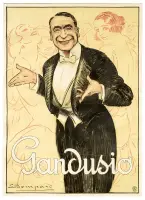 Personality Poster for movies starring Antonio Gandusio by Luigi Bompard, Color lithograph, Arti, sold Oct 2024